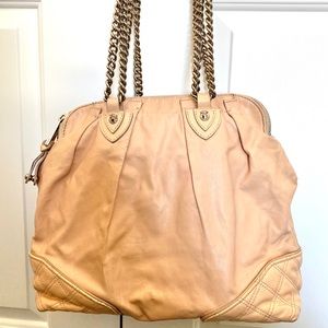 Marc Jacobs peach-colored leather satchel